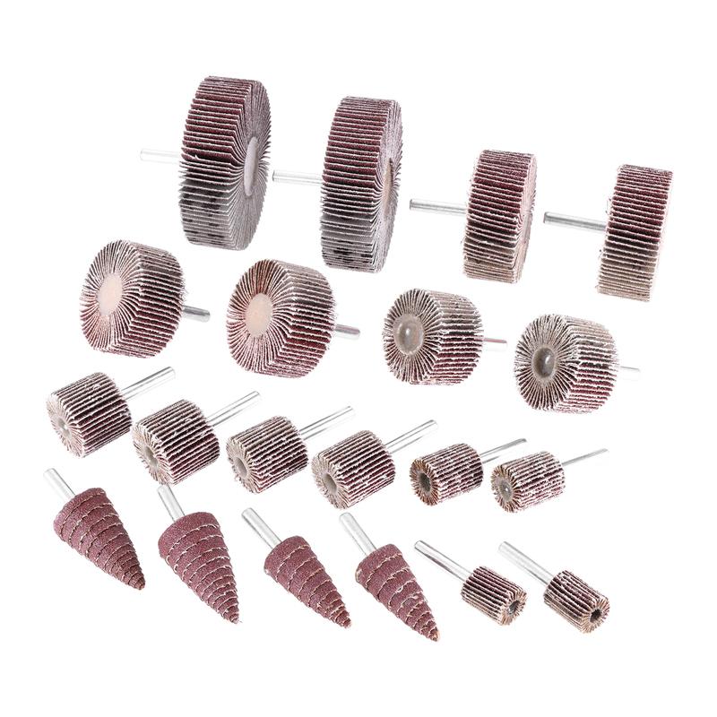 20Pc 80 Grit Sanding Flap Wheel Disc 1/4" Shank Abrasive Sandpaper for Die Grinder Drill Rotary Tool Cleaning Deburring Grinding