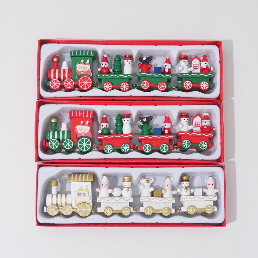 Decorazione Treno di Natale in Legno per Bambini
