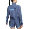 Nike Logo Printed Stand Collar Zip Long Sleeve Jacket Women jackets Light-Blue DX1038-491