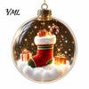 Glowing Holiday Tree Decor Christmas Story Ornament, Mini Scene Light Up Ball Unique Gift Ideas Hanging Decoration, Acrylic Clear Pendant for