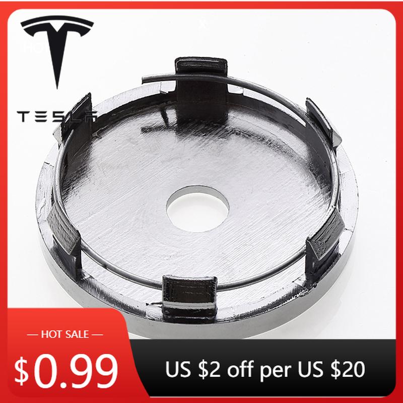Samolepka na auto Tesla 4ks 60mm Krytka středu kola auta Poklice ráfku Znak Samolepka Pro Tesla Model Y Model 3 S X Znak Odznak Auto St
