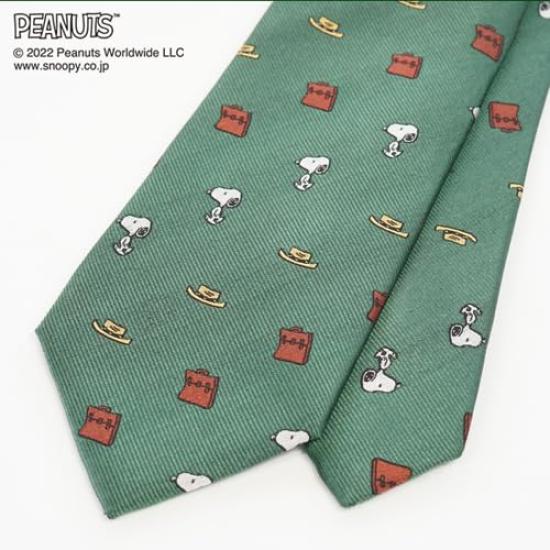 PEANUTS (Snoopy Necktie PEANUTS Necktie PN916758 Green)
