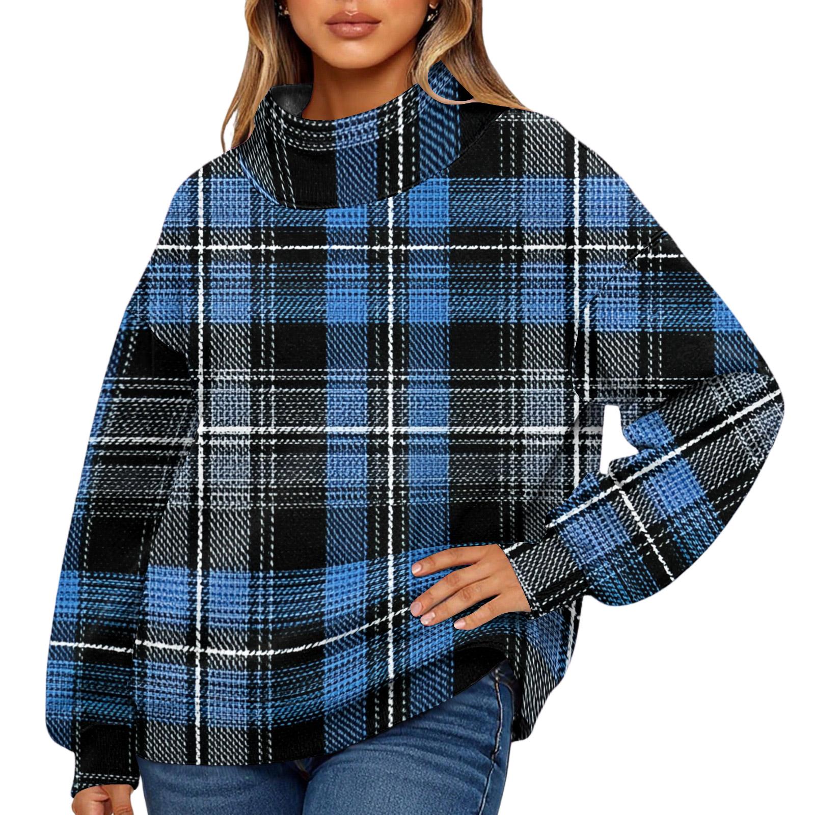 

Женский модный свитшот с длинными рукавами и высоким воротом с принтом XL