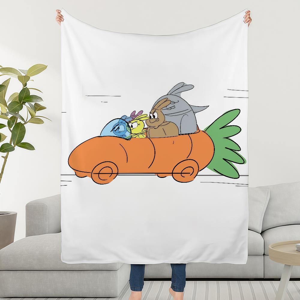 S-SuperS-ES D-DuperS Bunny L-League Blanket Soft Warm Furry Throw Super Kids Toys Bed Sofa Car Cradle