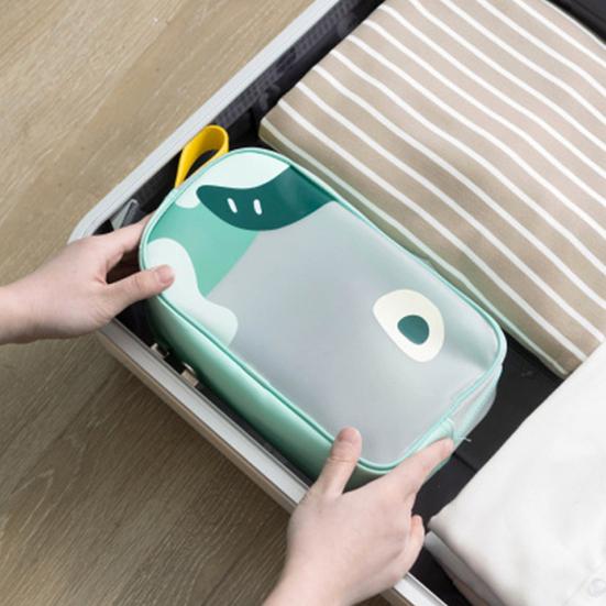 

Косметический чехол с героями мультфильмов, водонепроницаемый прозрачный женский органайзер для макияжа, сумка для мытья, сумка для путешествий