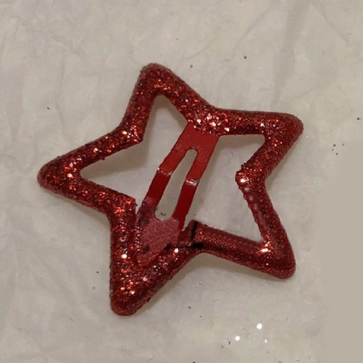 Metal Hairpin Five-pointed Star Hair Clip Girl Barrettes Children Side Clip