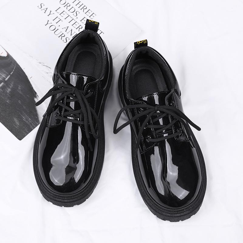 

Черные мужские повседневные туфли из лакированной кожи, деловые на шнуровке, удобные, для офисной работы, для вечеринки, свадьбы, формальной одежды 40 чёрный