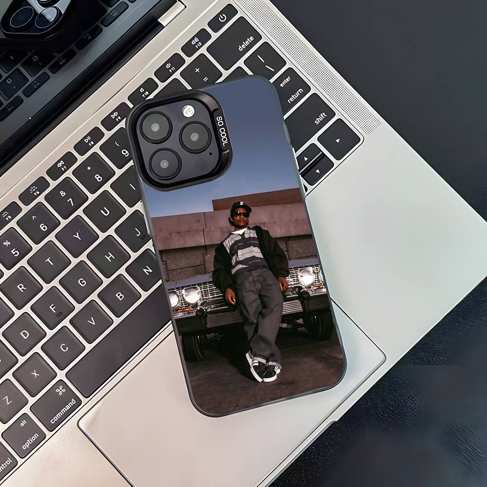 Rapper E-Eazy E Phone Case For iPhone 16,15,14,13,12,11,Pro,XS,Max,Plus,Mini,SE4,E Black Matte Shockproof Cover