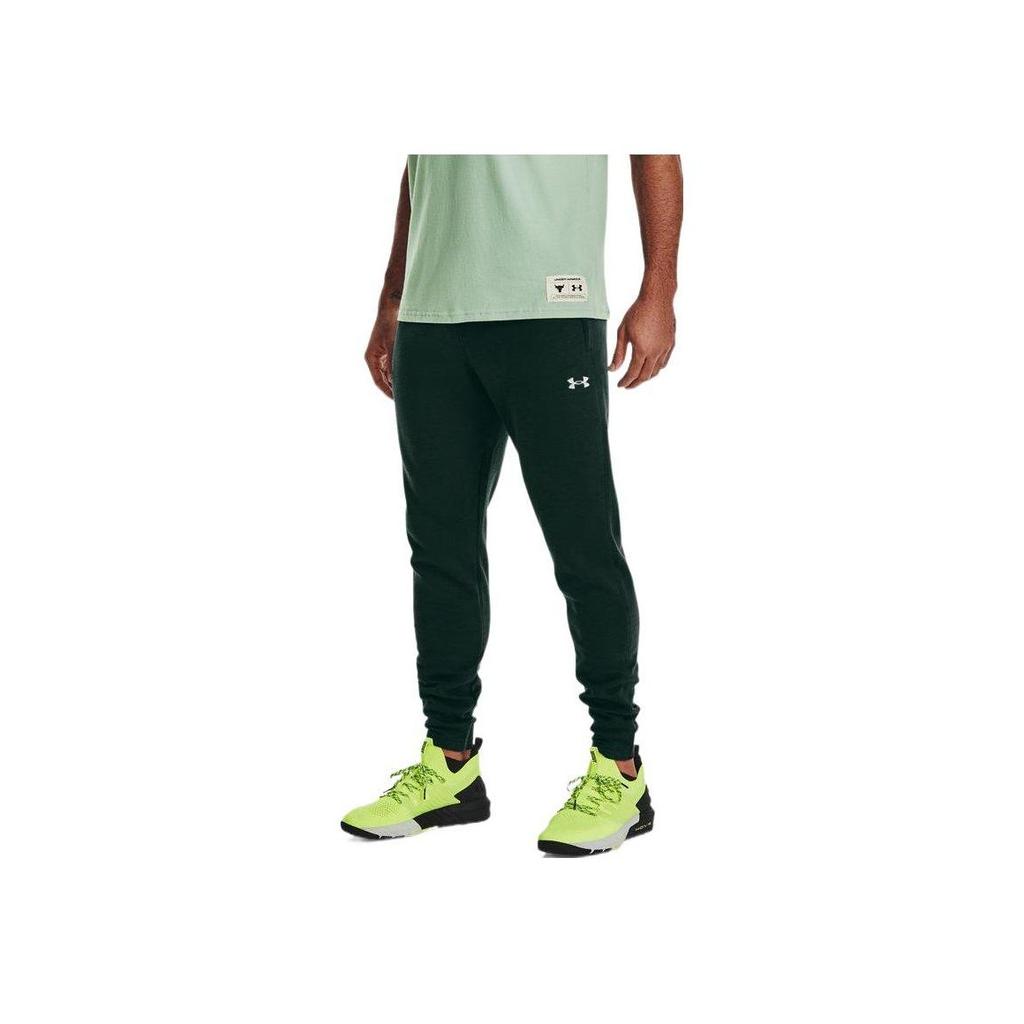 Under Armour Fleece Sweatpants With Cuffs Men Bottoms Green 1357203-384