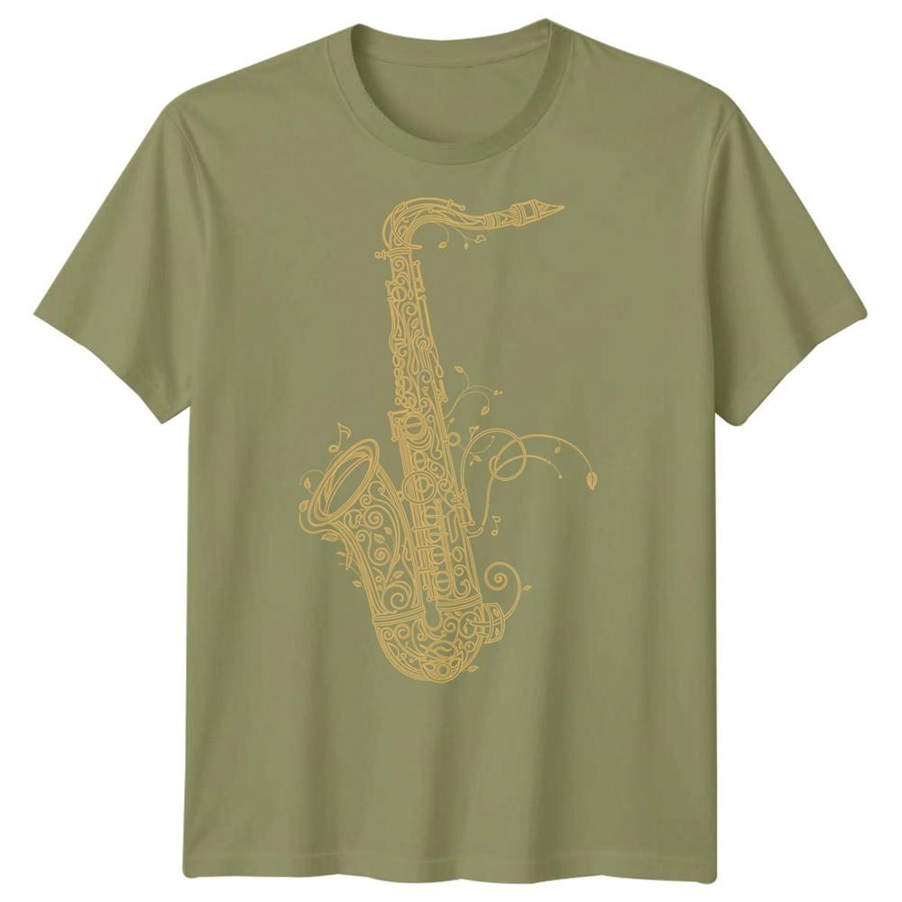 Saxophone Jazz Music Unisexs Tshirt Ornate Instruunisext