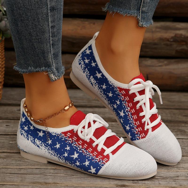 Fashion 2024 Autumn Women's Round Toe Design Anti-Slip Flat Lace Up Shoes Outdoor Casual Comfortable Breathable Sneakers Women's Shoes