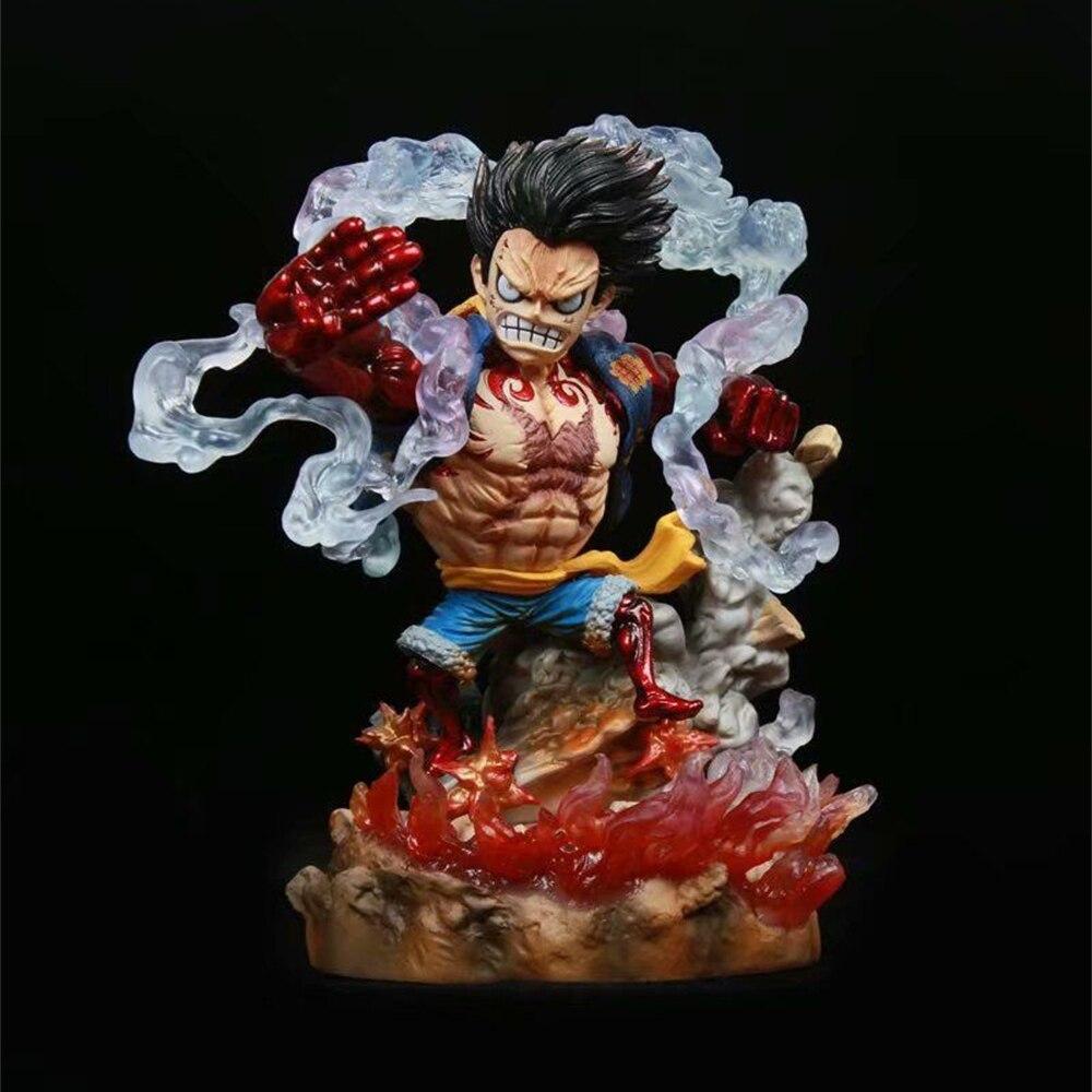 Anime Four Gears Double Fist Tekken Luffy Fighting Scene Statue Figure