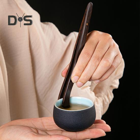 Heat Resistant 5Pcs/Set Tea Ceremony Accessories Anti Slip Wooden Convenient Chinese Gongfu Teaspoon Tea Tong Needle Set Tearoom Supplies
