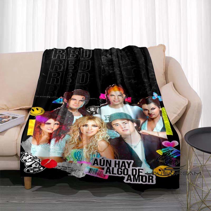 Customizable Mexican Pop Band RBD Printed Blanket Picnic Blanket Warm Soft and Comfortable Blanket Home Travel Birthday Gift