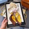 New silk scarf women's fashion versatile high-end small square scarf Korean version neck protection scarf spring and autumn retro scarf tied bag