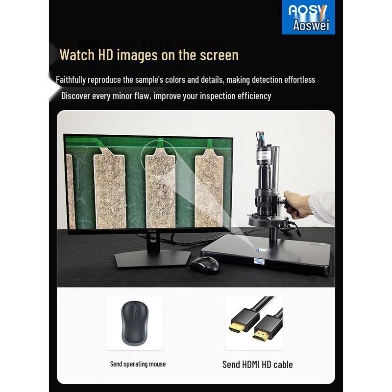 AOSVI Industrial Digital Microscope with 13.3-inch Display