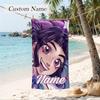 Zoey Custom Name Printed Beach Towel Personalized Soft Towel For Swimming Beach Travel