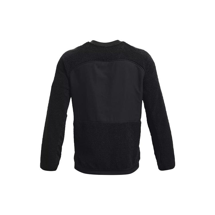 Under Armour Mission Sweatshirts Men's Black Crew Neck Thickened Regular Unisex 1366093-001
