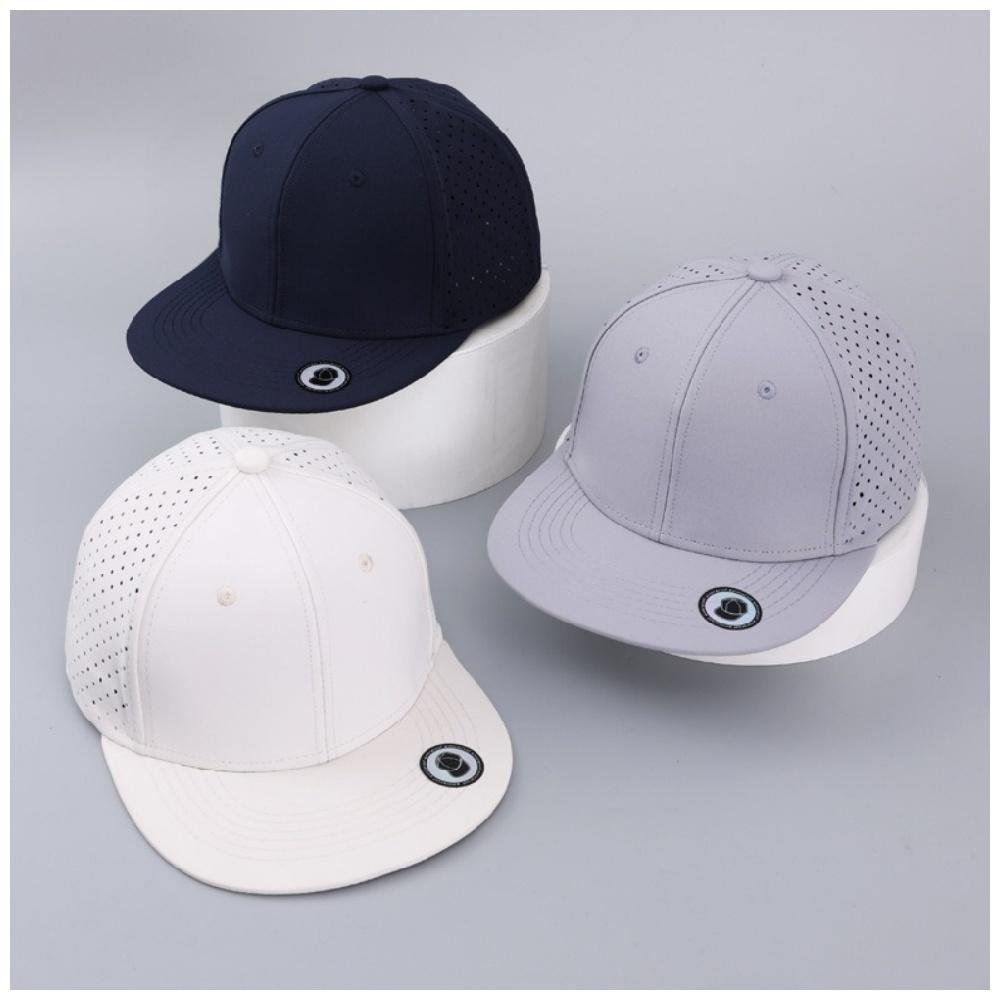 Custom Fitted Hat Fully-enclosed Stretchy Solid-color Hiphop Flat-brim Cap Lightweight Breathable With Printing Embroidery Logo