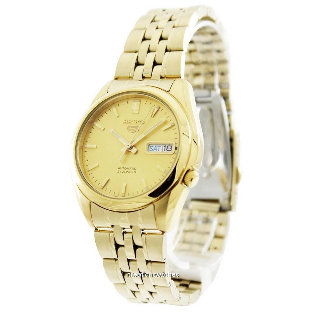 

Восстановленные мужские часы Seiko 5 Automatic 21 Jewels SNK366 SNK366K1 SNK366K золотой
