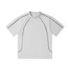Summer Raglan Color Block Short Sleeve T-Shirt, Trendy American High Street Brand, 250g Pure Cotton, Loose Casual Fit