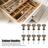 10 Sets Einzelloch-Griffe 20x25MM Ersatz Einzelloch Schubladen-Schrank Runde Griff-Dekoration