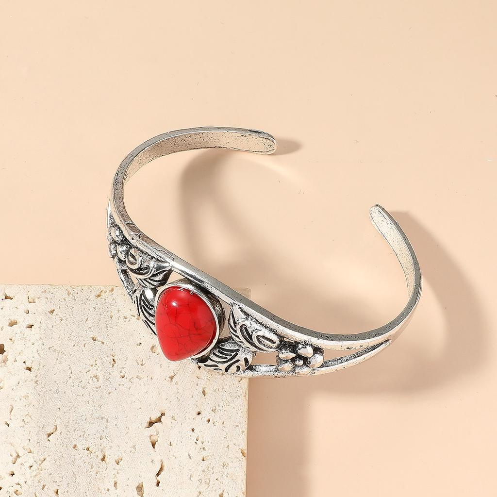 Cross Border Hot Personalized Retro Inlaid Resin Horse Eye Elastic Bracelet Fashionable And Simple Bracelet Trendy Accessory