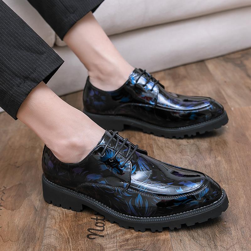 Leather shoes men's new thick-soled heightening business dress men's shoes spring and autumn British style casual men's Martin shoes trendy shoes