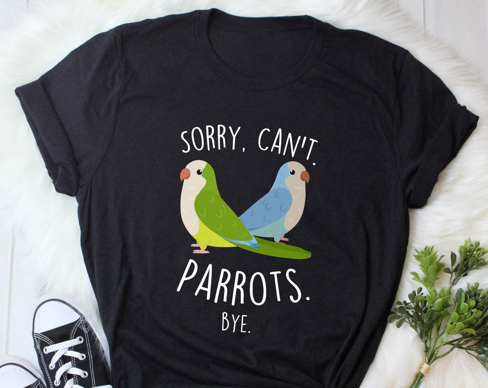 Quaker Shirt, , Funny Parrot Lover Gift, Blue Quaker, Green Quaker Cute Bird T-shirt, Monk Parrot Tshirt, Pet Tee, Birb Mom Dad 130