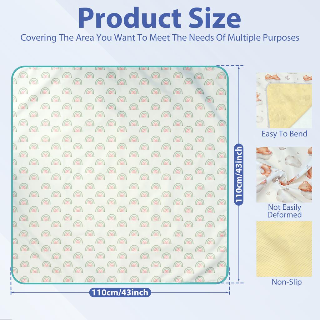 Baby Splat Mat Anti Slip High Chair Mat Waterproof Babies Toddlers Food Splash and Spill Mat for Kids Eating Floor Protection