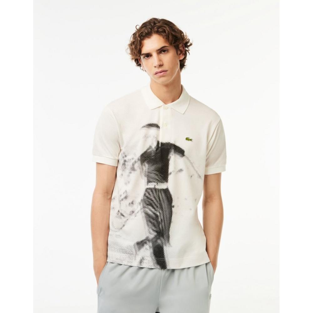 

LacoStE MEn S REn E Digital Graphic Black And whitE Print piquE Ph3449 53n 70v 005
