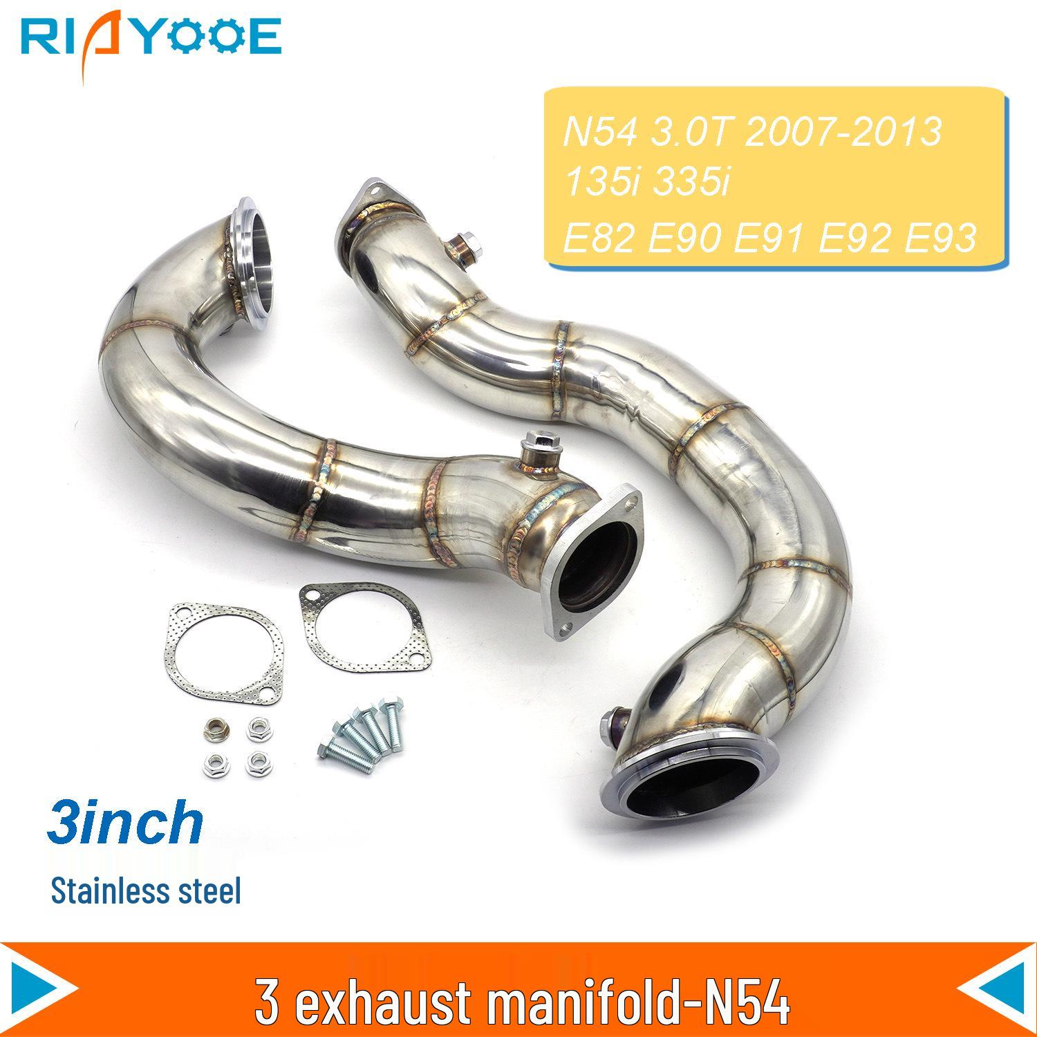 

Stainless Steel Exhaust Manifold for BMW N54 135i/335i Engine Modification RIAYOOE