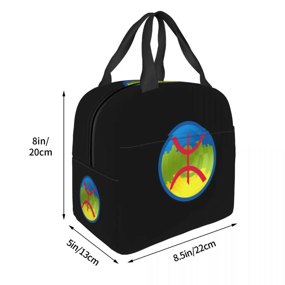 Berber Kabyle Berbers Amazigh Flag Insulated Lunch Bag for Women Office Cooler Thermal Food Box Tote Portable Lunch Boxes
