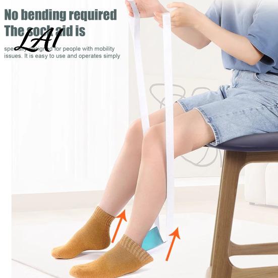 Soft Lining Sock Aid Putting-On for Seniors Disabled Pregnant No Bending Puller Elderly Tool Helper Tool Easy On and Off Assist Device Pregnant
