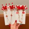 Forehead Chain Children's New Year Hairpin Hanfu Headwear Ancient Style Hair Clip  Girls