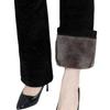 Women's High-Waisted Fleece-Lined Flared Pants - Warm, Casual, Slimming, Elastic, Versatile for Autumn/Winter