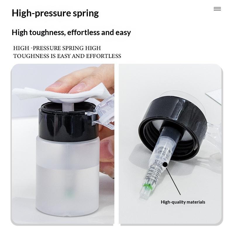 Nail Art Press Pump Bottle Leakproof Design Easy Press Dispensing For Home Diy Nail Care Salon Use