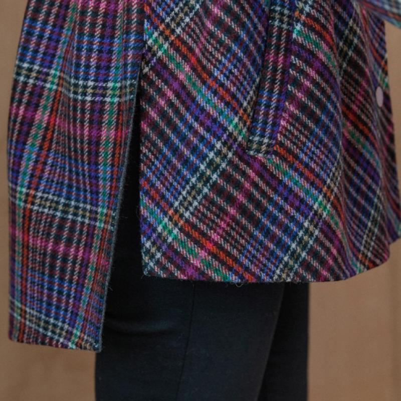 Maxza Multi Check Hood Half Handmade Coat Cc10hc305on