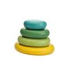 Giocattolo Montessori in Legno Giocattolo Pietra Arcobaleno Impilabile BO BPA Colorato Educazione del Bambino Gioco Sensoriale di Equilibrio Giocattolo Blocchi da Costruzione Regalo per Bambino