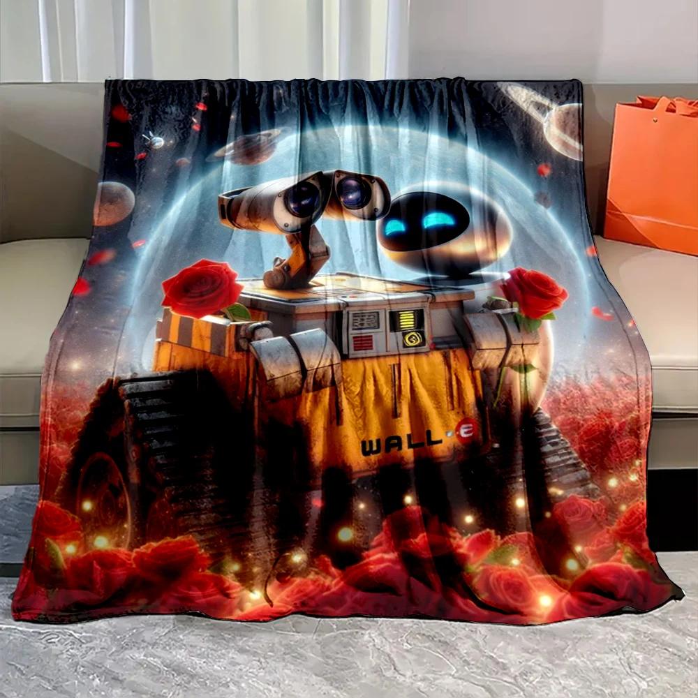 1PC Robot Disney Walle Eve Printed Blanket for Home Travel Sofa Soft and Comfortable Blanket for Adults and Kids Holiday Gifts