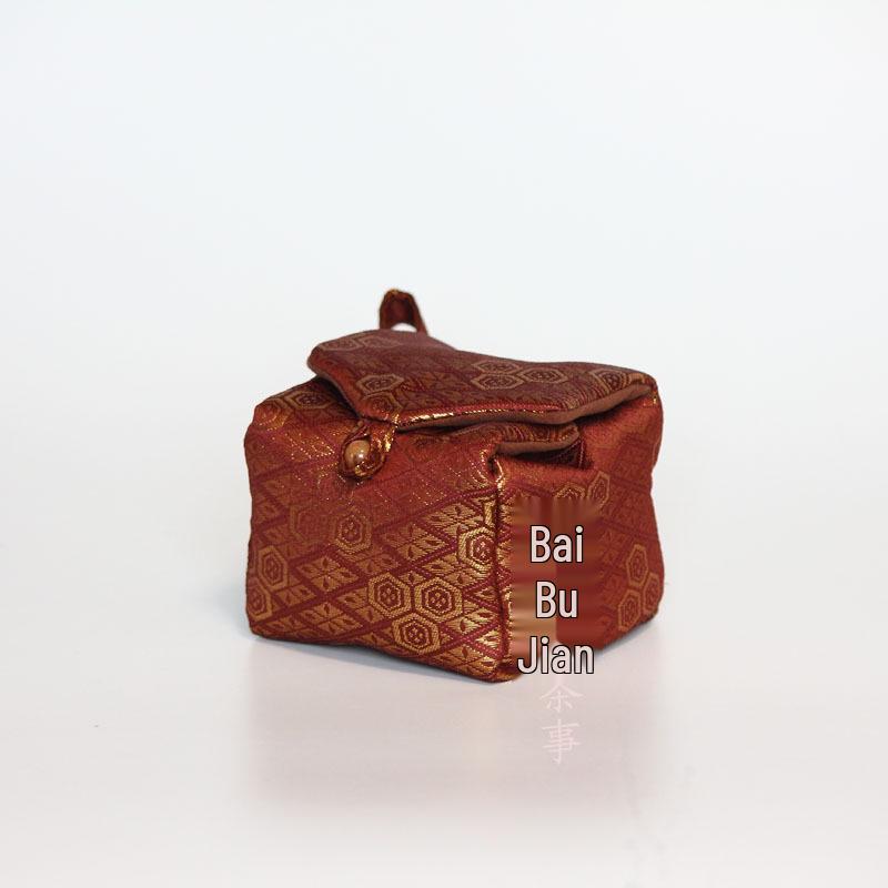 34-Color Chinese & Japanese Brocade Gaiwan Zisha Teapot Ceramic Cup Set With Cotton Bag