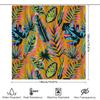 Vibrant Tropical Print Shower Curtain Bright Colors With Leaf Design For Bathroom Decor 180 X 180Cm Waterproof Fabric Decoration