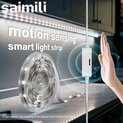 5V USB LED Strip Light with Gesture Sensor Waterproof Flexible Dimmable 2835 Tape Light for Cabinet Mirror TV Bedroom Lighting