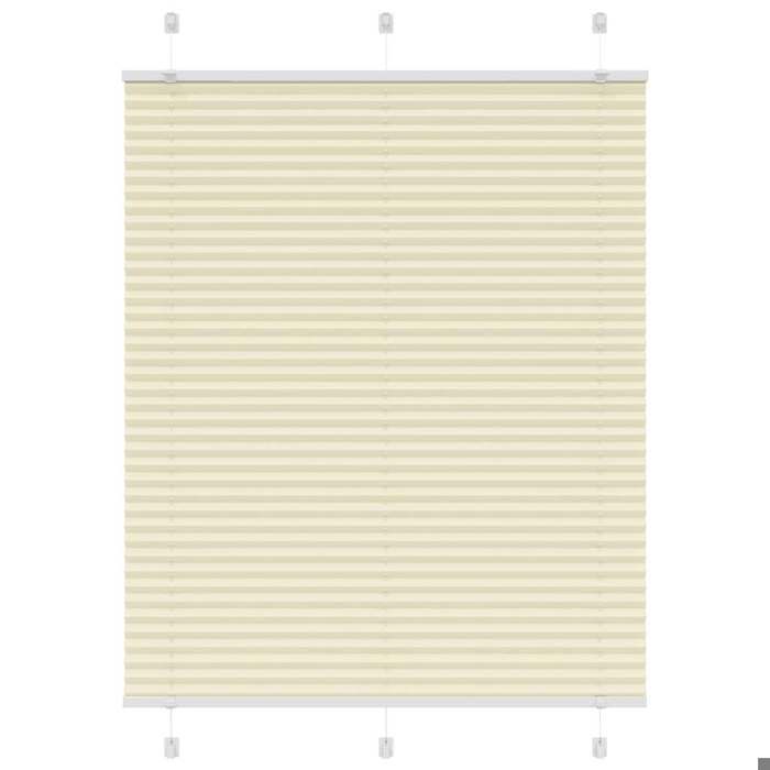 VidaXL Store plissé crème 105x150cm largeur du tissu 104,4cm polyester, store plissé de fenêtre, store accordéon, store 4015297