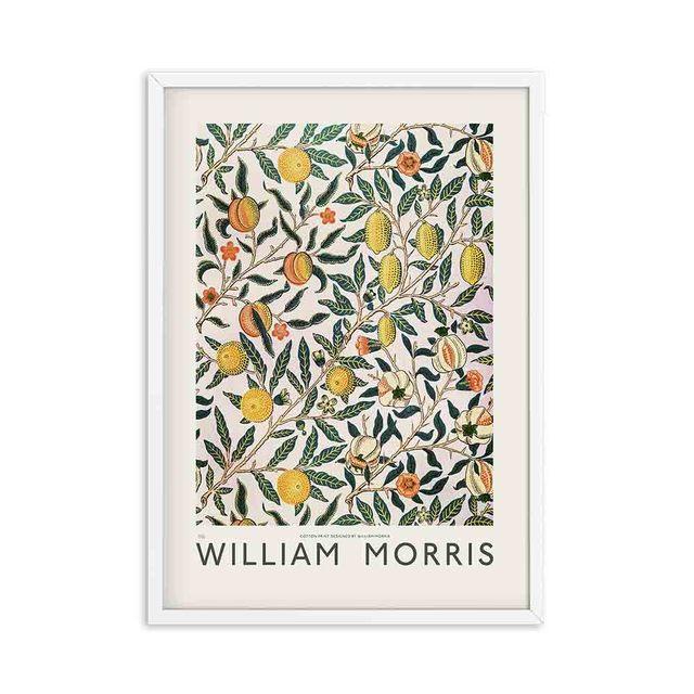 William Morris Leinwanddruck, das Victoria and Albert Museum, Ausstellungsplakat, Londoner U-Bahn, Jugendstil-Gemälde, Wanddekoration