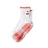 Cartoon Yoga Socks, Women's Embroidered Mid-calf Socks, Cherry Professional Anti-slip Fitness Pilates Sports Floor
