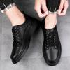 Pantofi sport negri pentru bărbați, casual, din piele naturală, stil minimalist, pentru exterior, plimbări stradale și sport, pantofi pentru adulți, noi și noi