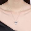 New 925 Sterling Silver Necklace Zirconia Angel Wings Necklace Jewelry Collars