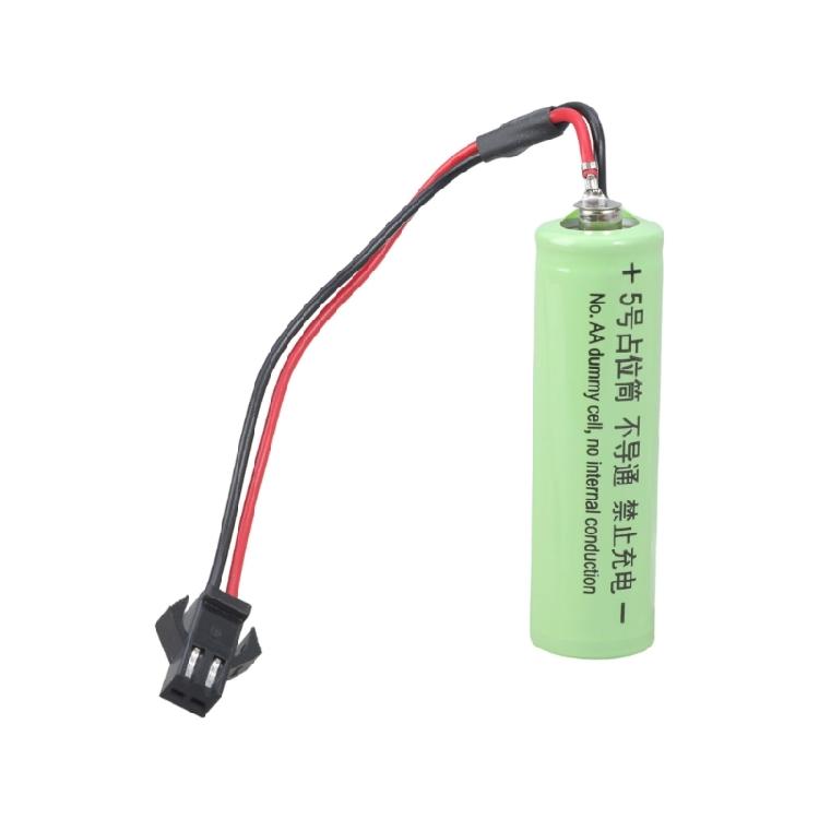 2A Dummy Battery Setups Shell Placeholder Not Conductive Terminals Cable for Lamp Toy External Adapter Linking