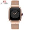 VA VA VOOM Ladies Waterproof Silicone Strap Watch Square Women's Watch Student Trend Imitation Apple Smart Large Dial Quartz Watch